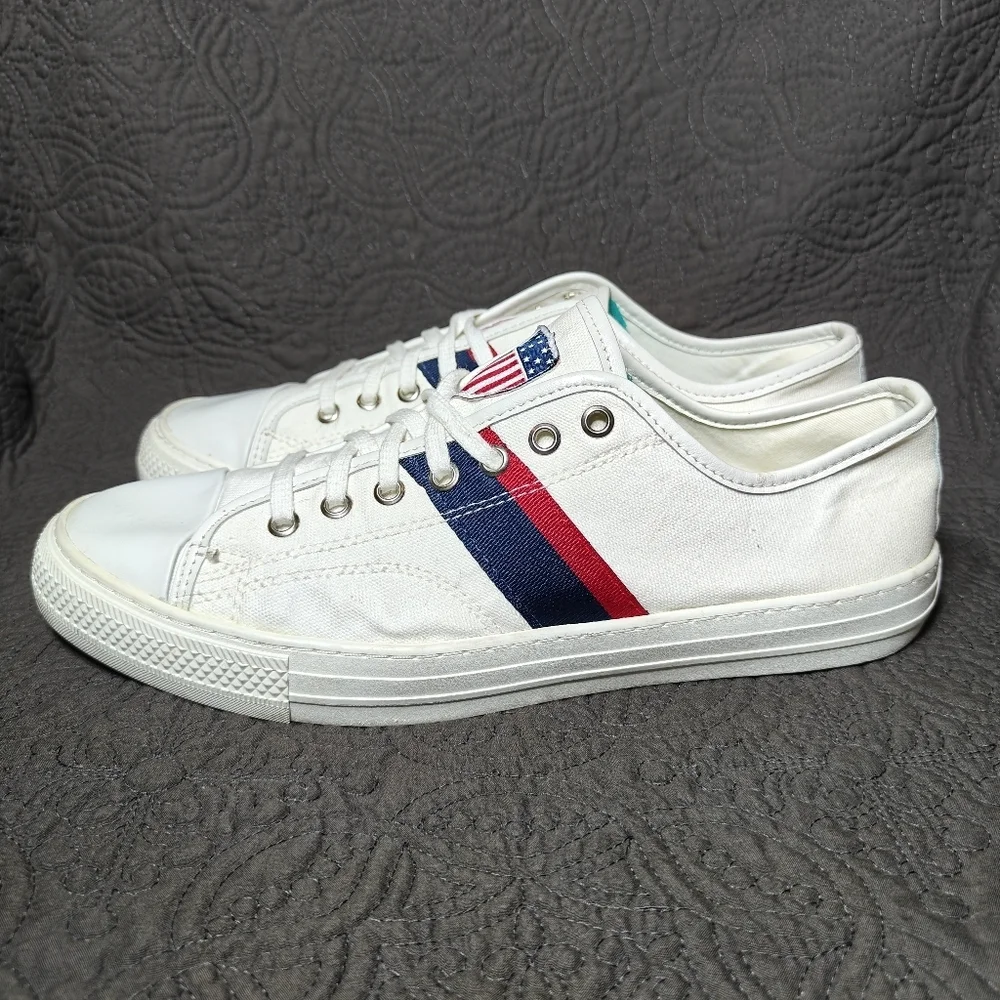 Polo Ralph Lauren White Canvas Team USA Olympic 2020 Tokyo Sneakers Mens 10.5D